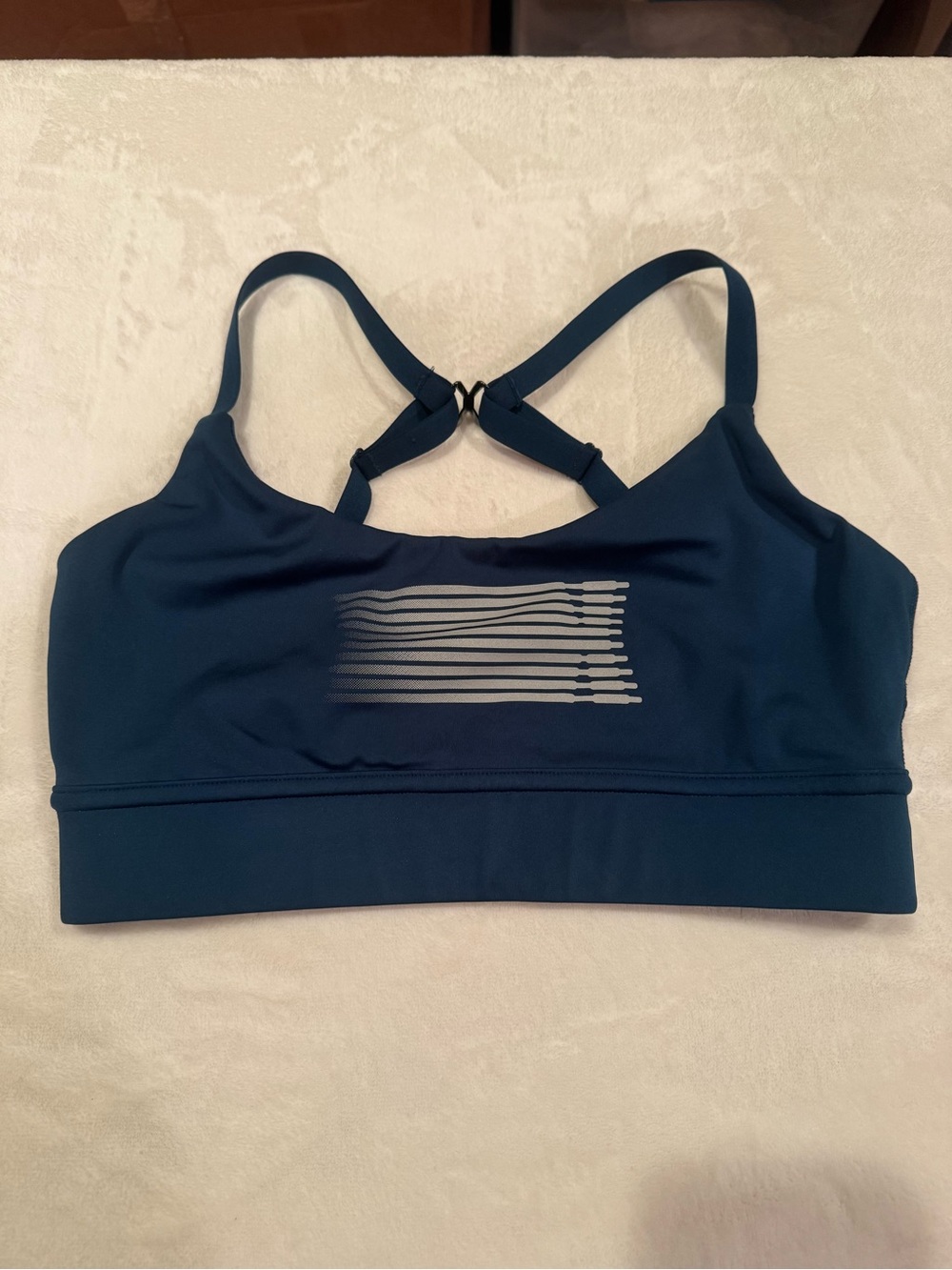 Savage X Fenty Band It Low Impact Teal Sports Bra 8-10 Medium